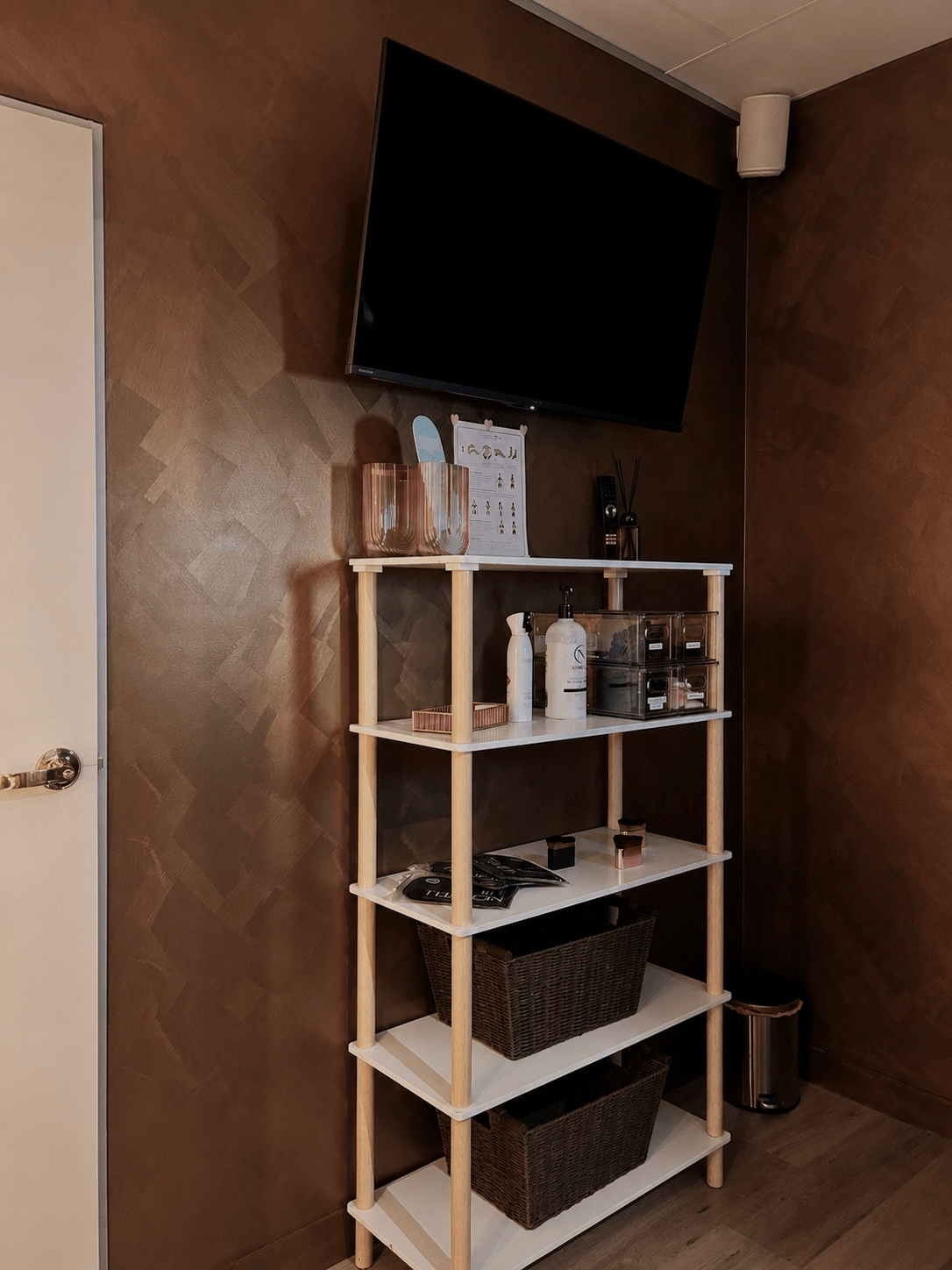 Inside the private tanning room at Glow and Tan Empire, Bacchus Marsh